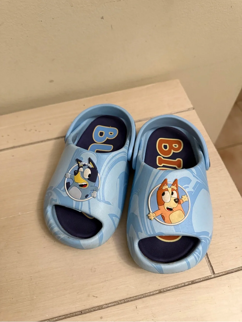 Bluey and Bingo Kids Slip-On Clog Sandals with open toe